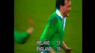 GEORGE HOOK COMMENTARY- MICHAEL KIERNAN TRIPLE CROWN WINNING DROP GOAL IRELAND V ENGLAND 1985 RUGBY