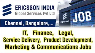 JOB | ERICSSON India Global Services Company Job at Chennai, Bangalore | 30 JAN 2026 | in Tamil