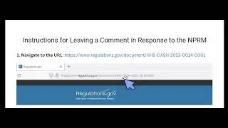 Submitting a Comment at Regulations.Gov