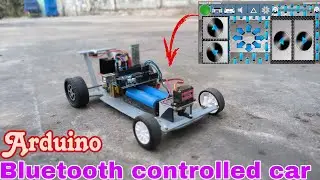 Chế xe điều khiển bằng điện thoại | Arduino bluetooth control car | RC car