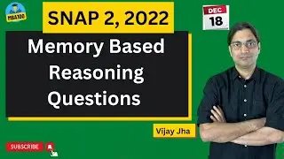 SNAP 2022 Reasoning Question Discussion | Concept & Short Tricks, SNAP 2022 Answer Key,  #snap2022