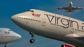 👑 Queen Barbarella Departing Manchester Airport - Virgin Atlantic B747