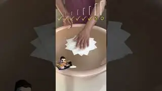 How much paper does it take to make the object float #experiment #asmr