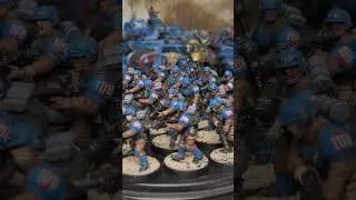 Stamping a Warhammer Army with Goblin Hobbies Stampin' Kits (The Blue Imperial Guard)