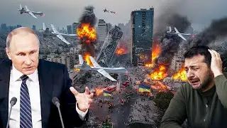 DAHSYATNYA SERANGAN BESAR DRONE PELEDAK RUSIA KE UKRAINA? Kyiv Hancur, Zelensky Menangis Minta Ampun