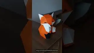 FOX Papercraft Low Poly #papercraft
