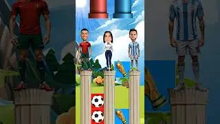 Ronaldo Vs Messi And Georgina ⚽🏆 | Ronaldo and Messi And Georgina Game #ronaldo #messi #game
