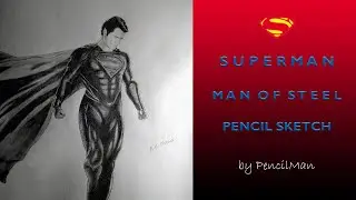 Drawing Superman (Man of Steel) । Pencil Sketch । Pencilverse