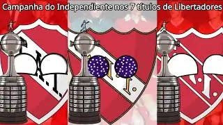 Campanha do Independiente nos 7 títulos de Libertadores