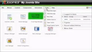 How to use the private messaging system in Joomla
