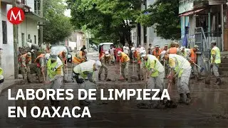 Inician trabajos de limpieza en Oaxaca, tras el paso del hurac&aacute;n 'Erick'