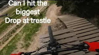 Riding the hardest trail at this bike park