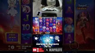 🎰 Angel vs Sinner Slot bonus round! #online #gambling