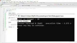 6_ C Language Even Odd Program | C program to find even or odd using if else