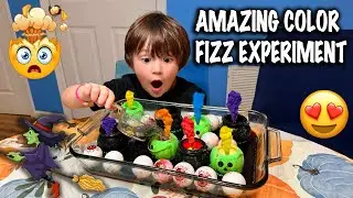 Halloween Color Explosion Experiment using Baking Soda & Vinegar at Home for Kids Fun Video