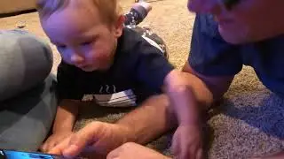 Tired baby loves to dance