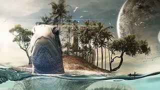 SPEED-ART-Photoshop Underwater Turtle Island