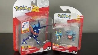 Обзор серии Jazwares Pokemon Battle Feature: Грениндзя с боевыми фигурками Фроки и Гиббл