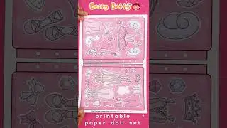 Cute paper doll set printable Pdf files
