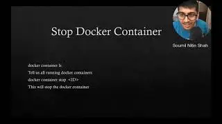installing python on docker Container | how to Stop container' #5