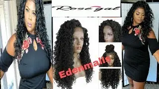 TRY-ON: LACE FRONT LONG CURLY WIG & PLUS SIZE DRESS FROM EDENMALLS/ RAINBOW HAUL