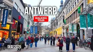 🇧🇪 Antwerp Meir Walk 4K | Antwerp&rsquo;s Main Shopping Street | December 2025