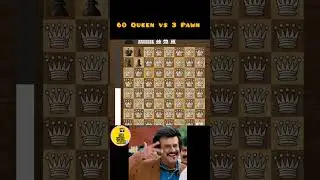 60 Queen vs 3 pawn 💀😝#chess #chessgame #playchess #chessmemes