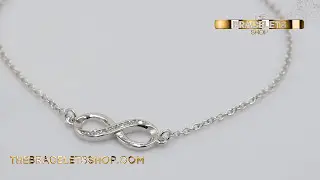 A simple infinity bracelet in Sterling Silver