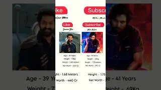 Junior Ntr Allu Arjun Height Weight 😈🎯💯 #shorts #viral #trending