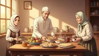 A Peaceful Morning with Family | Islamic Cozy Moments & Du&rsquo;a Together | Ghibli ASMR Style