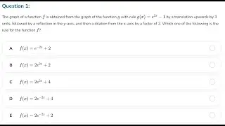 Transformation of function with Translation Reflection and then Dilation