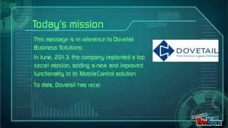 Dovetail's MobileControl Solution for optimal warehouse and fleet management