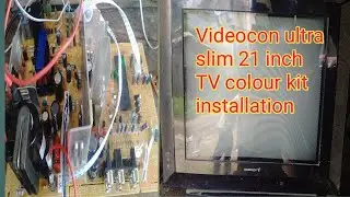 Монтаж комплекта для цветного телевизора Videocon Ultra Slim с диагональю 21 дюйм на хинди.