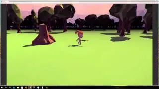 Shooting zombies in low poly