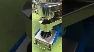 Scraper vibrating screen, and iron separator device is installed at the outlet.