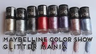 Maybelline Color Show Glitter Mania Nail Polish Swatches // Magali Vaz