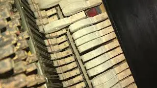fallen down undertale on an old, out of tune piano