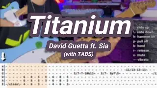 Titanium | with TABS |【Guitar Solo Cover】|&copy;David Guetta ft. Sia