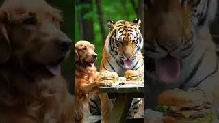 The BEST Picnic Ever With A Golden Retriever And Bengal Tiger