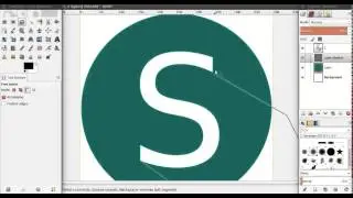 Make a simple long shadow logo with Gimp
