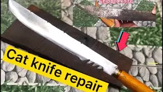 DIY| Making Knife, repair a cat knife from a chipped old knife.