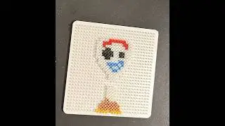 Toy story forky|pixel art|perler beads|stop motion|#satisfying #pixelart #perlerbeads #shorts