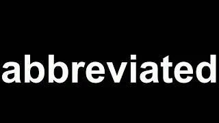 How to Pronounce: 