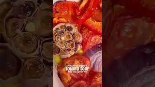 Roasted Red Pepper and Tomato Soup Recipe 🍅 #vegan #recipe #food #soup #lunch #dinner #glutenfree