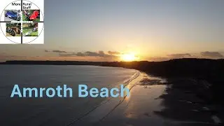 Amroth Beach by Drone Winter Sunset