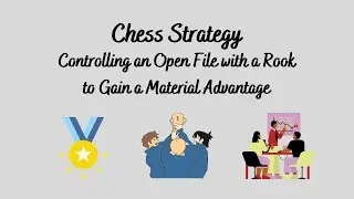 Chess Strategy Controlling an Open File with a Rook to Gain a Material Advantage