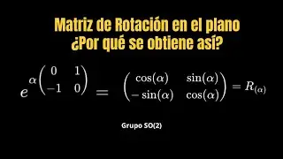 Deducción de la Matriz de ROTACIÓN en el plano. El grupo SO(2)