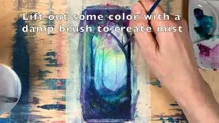 Watercolor Forest Landscape 'Hope in the Forest' Bookark