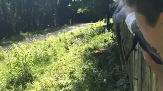 Slow-mo Subaru WRC 555 JUMP goodwood festival of speed