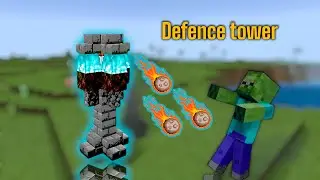 The best defence tower in minecraft for 1.21 tutorial for mcpe.